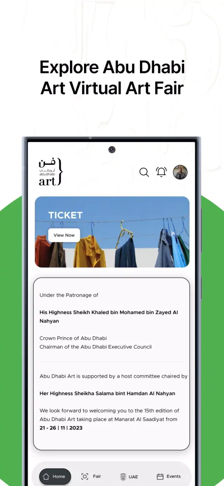 Tangkapan layar Abu Dhabi Art