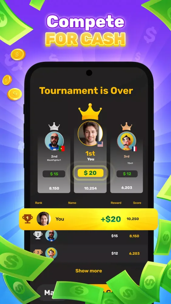Captures d'écran de Win Real Money Games: Playoff