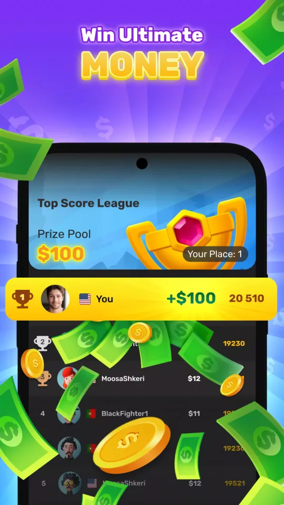 Captures d'écran de Win Real Money Games: Playoff