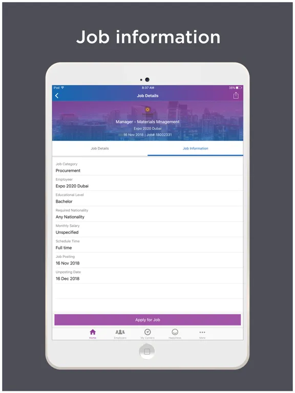 Dubai Careers iPad 应用截图