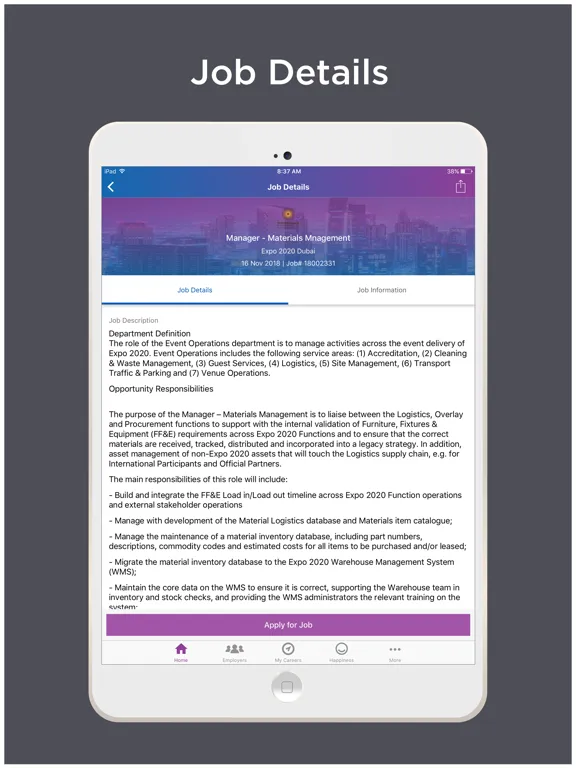 Dubai Careers iPad 应用截图