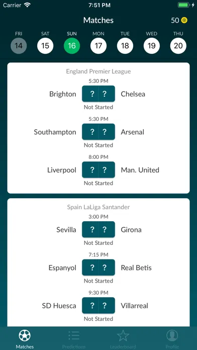 Capturas de tela do Long Shot: Football Prediction
