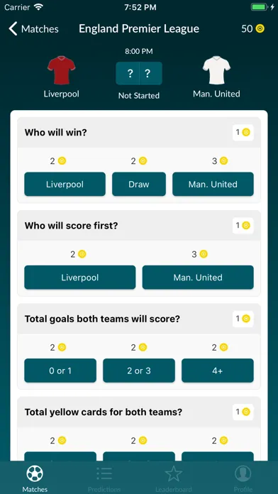 Capturas de tela do Long Shot: Football Prediction