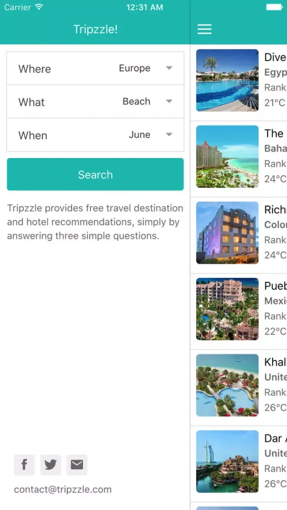 Tangkapan skrin Tripzzle! Travel Destination & Hotel Recommendations