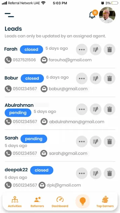 Referral Network-AE應用截圖