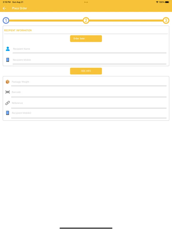 Ảnh chụp màn hình của Trend Delivery Shipper iPad 