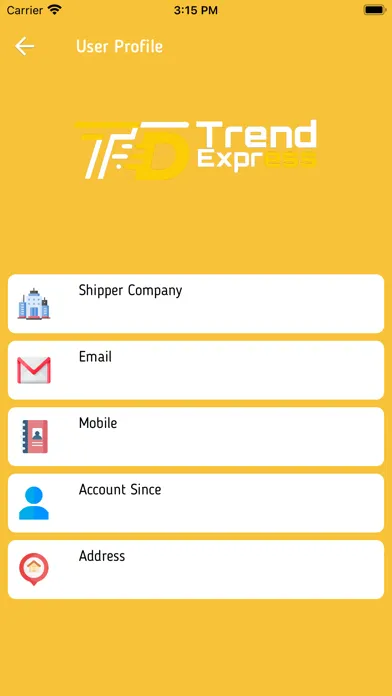Ảnh chụp màn hình của Trend Delivery Shipper
