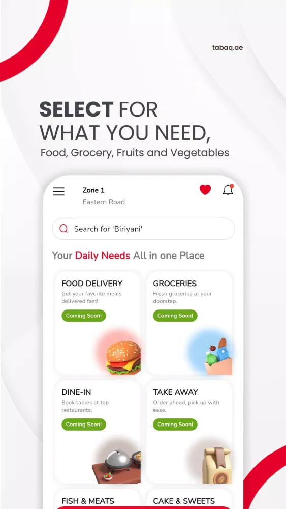 TABAQ : Food Delivery & More应用截图
