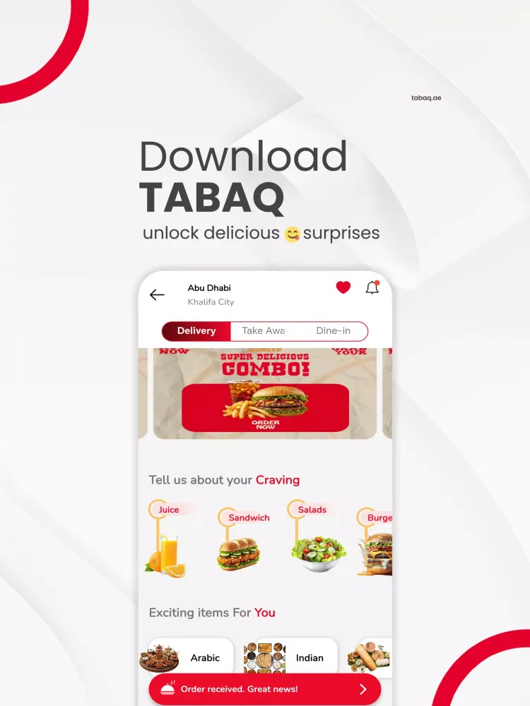 TABAQ : Food Delivery & More应用截图