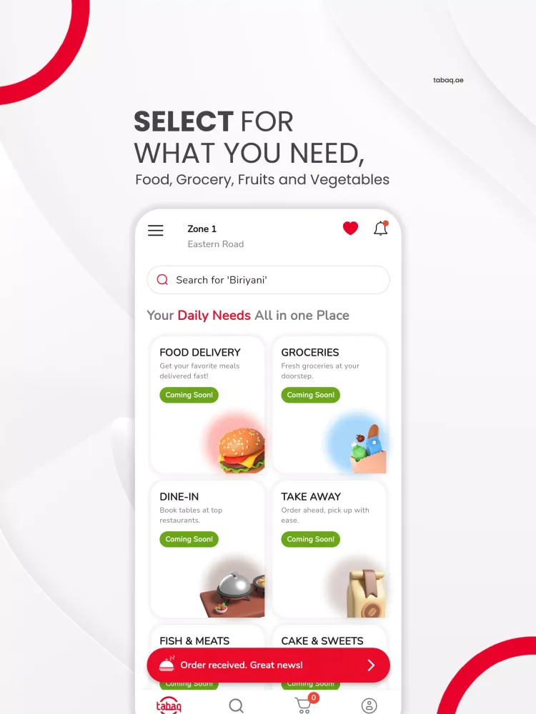 TABAQ : Food Delivery & More应用截图