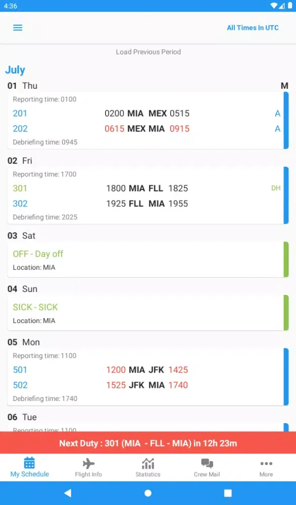 eCrew Screenshots