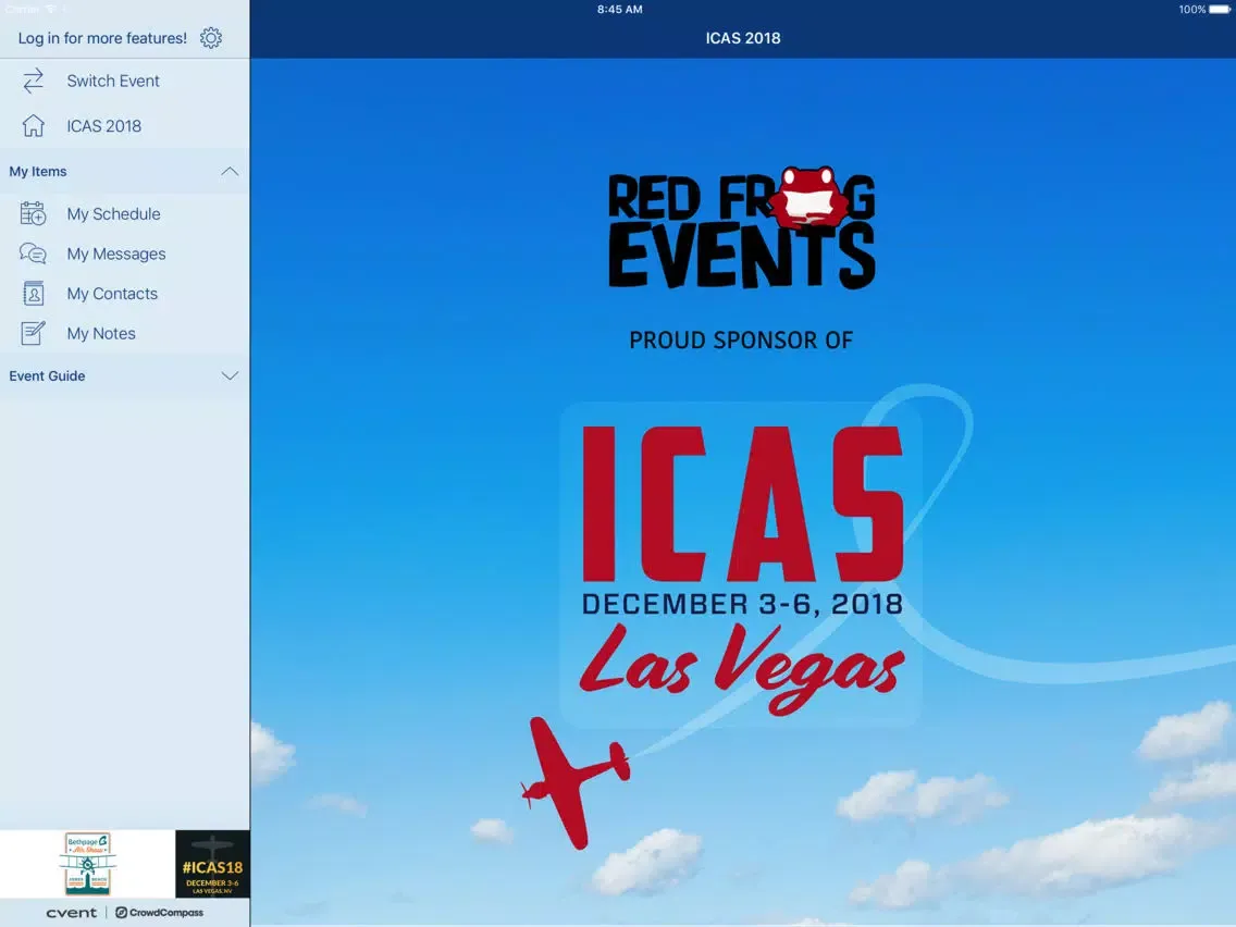 Capturas de pantalla de ICAS Convention iPad 