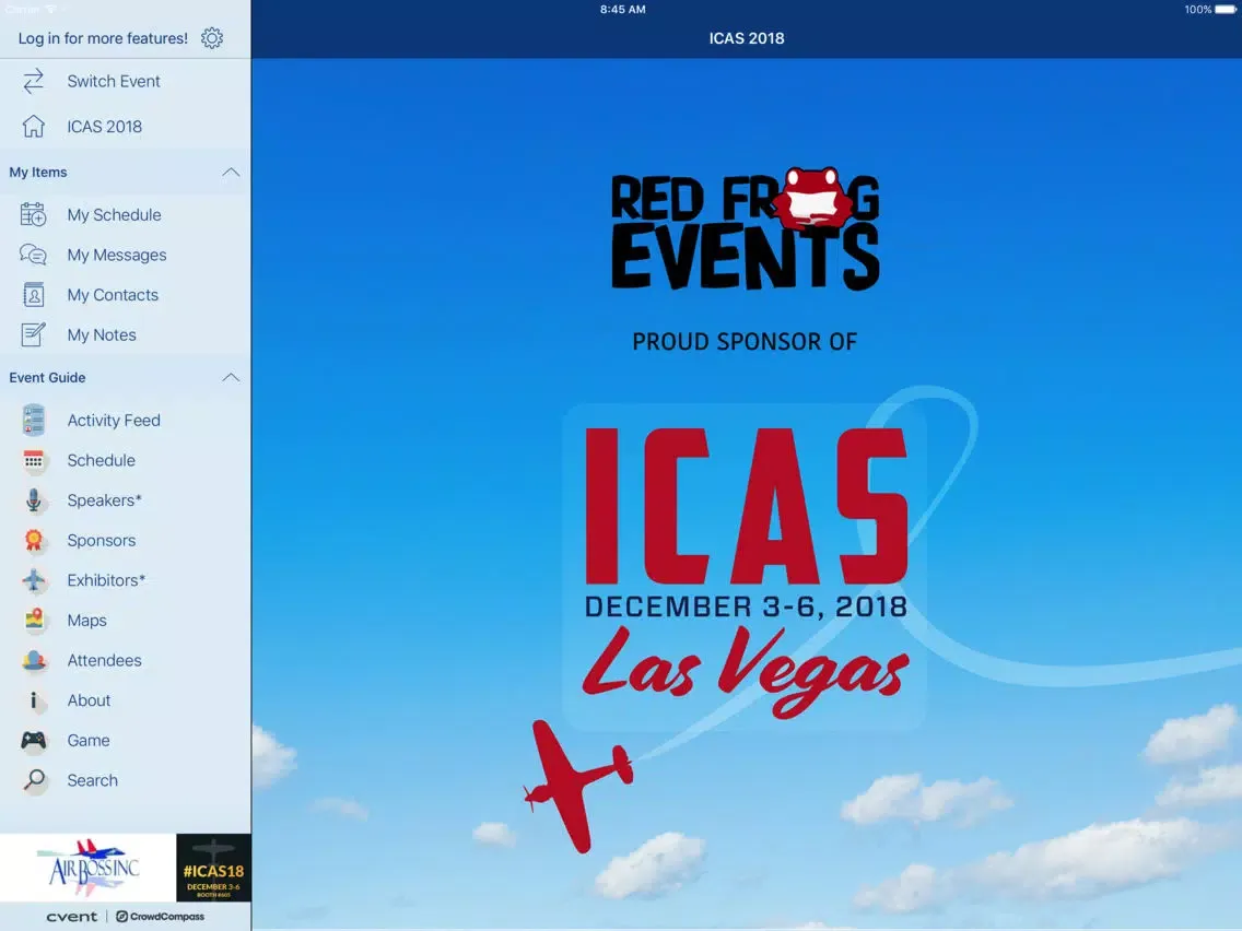 Capturas de pantalla de ICAS Convention iPad 