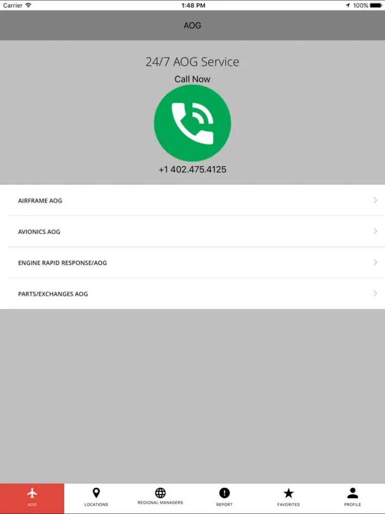 AOG Service iPad  سکرین شاٹس