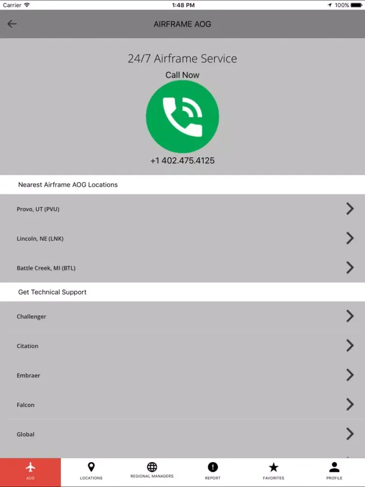 AOG Service iPad  سکرین شاٹس