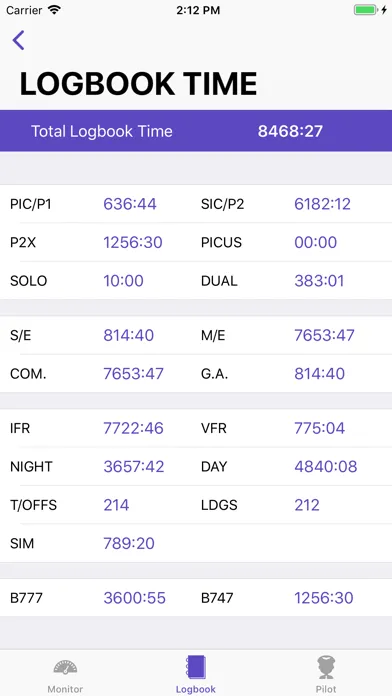 Capturas de pantalla de Air Pilot Logbook - Airlines