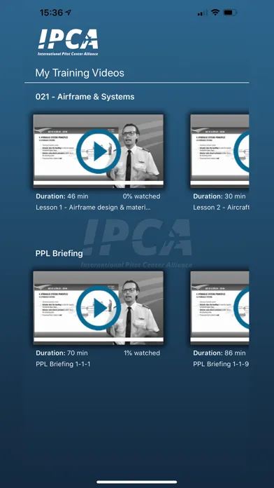 ภาพหน้าจอของ IPCA Video App