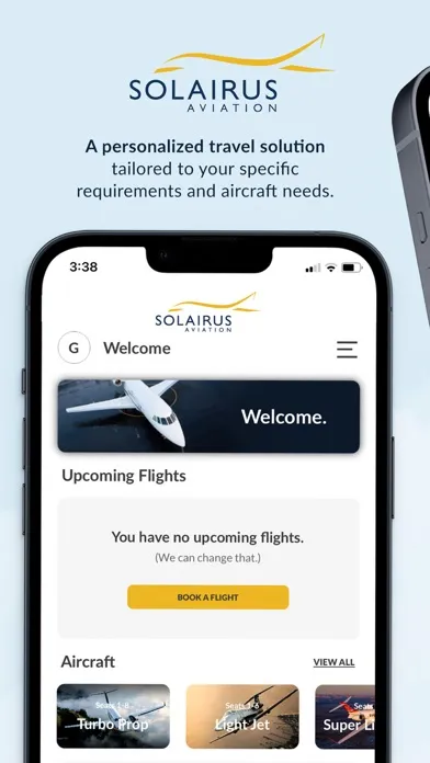 Capturas de tela do Solairus: Book Charter Flights