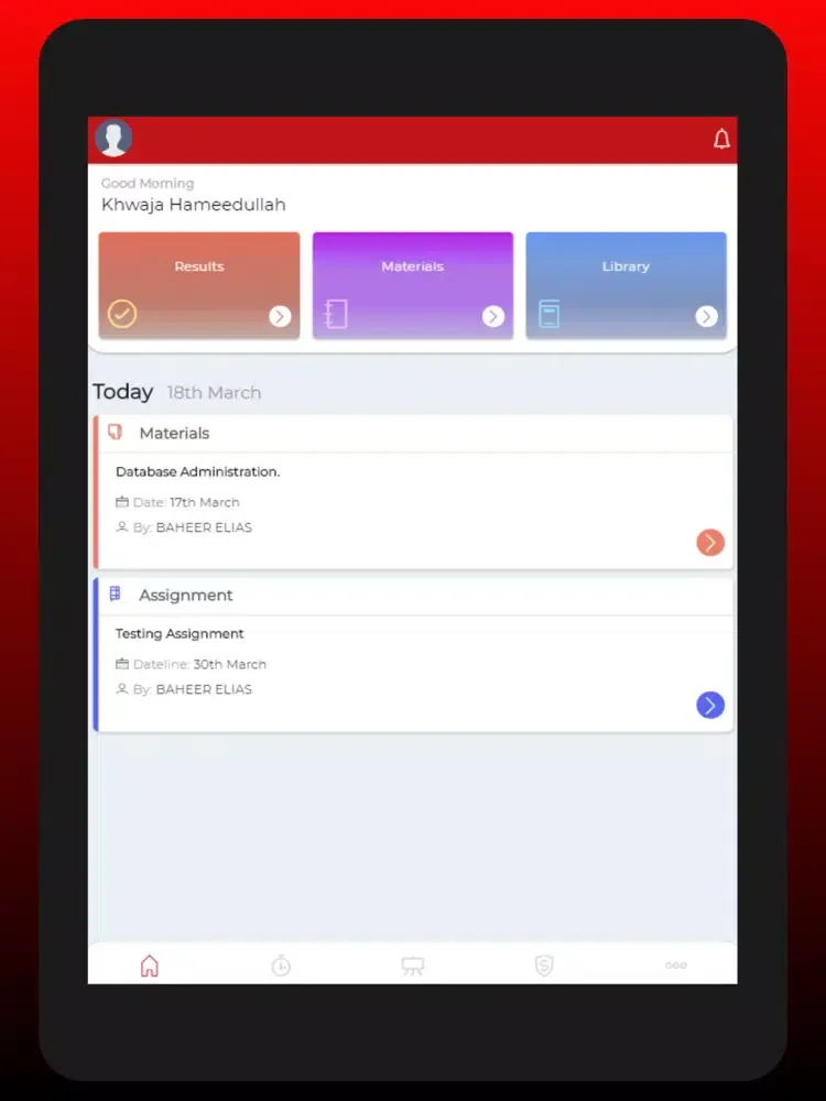 Скриншоты Rana University iPad 
