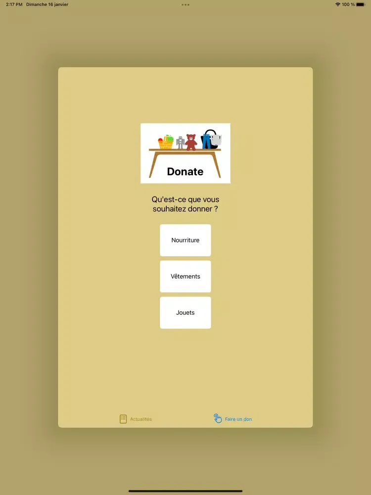DonateForOthers iPad 應用截圖