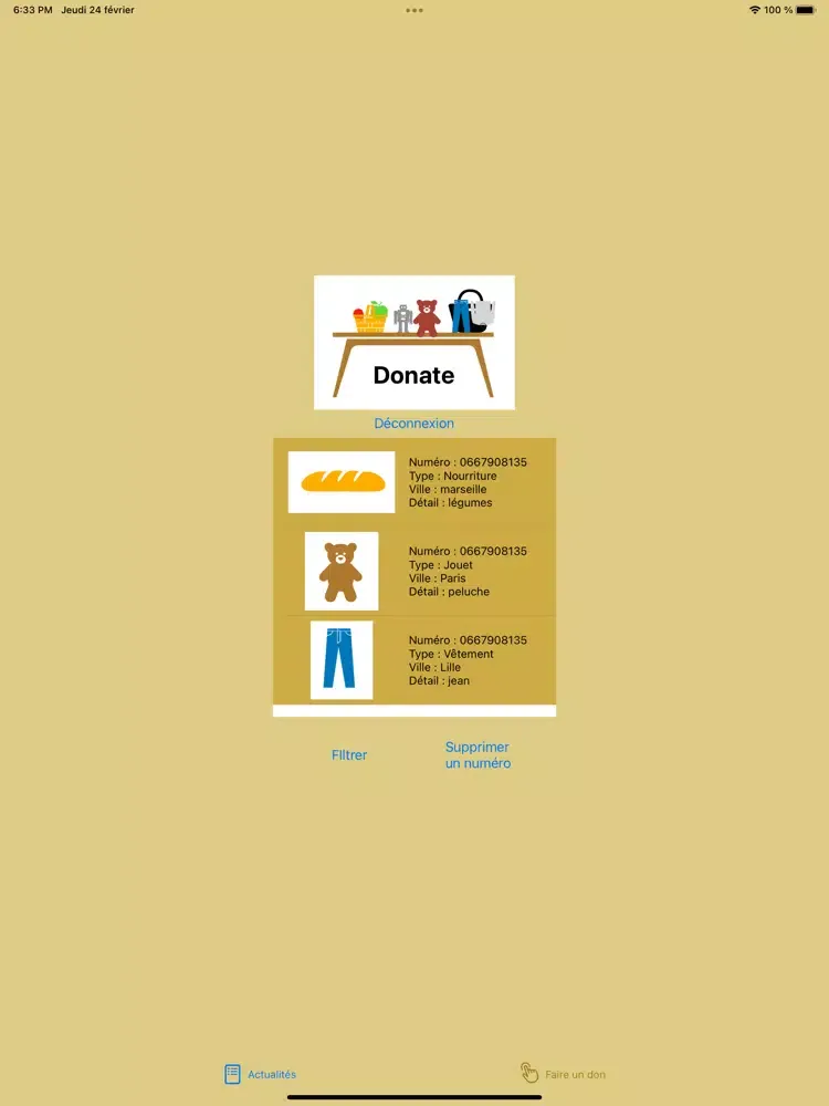 DonateForOthers iPad 應用截圖
