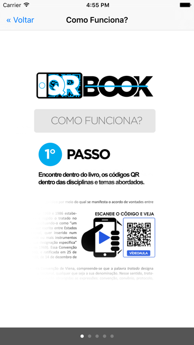 Capturas de tela do QRBook.Verbo