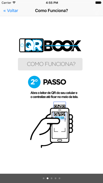 Capturas de tela do QRBook.Verbo