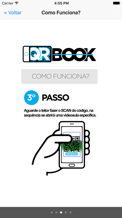 Capturas de tela do QRBook.Verbo