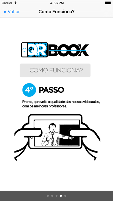 Capturas de tela do QRBook.Verbo