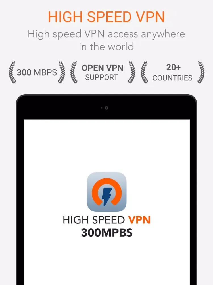 Tangkapan skrin FREE VPN Servers - 300Mbps Lightening Speed iPad 
