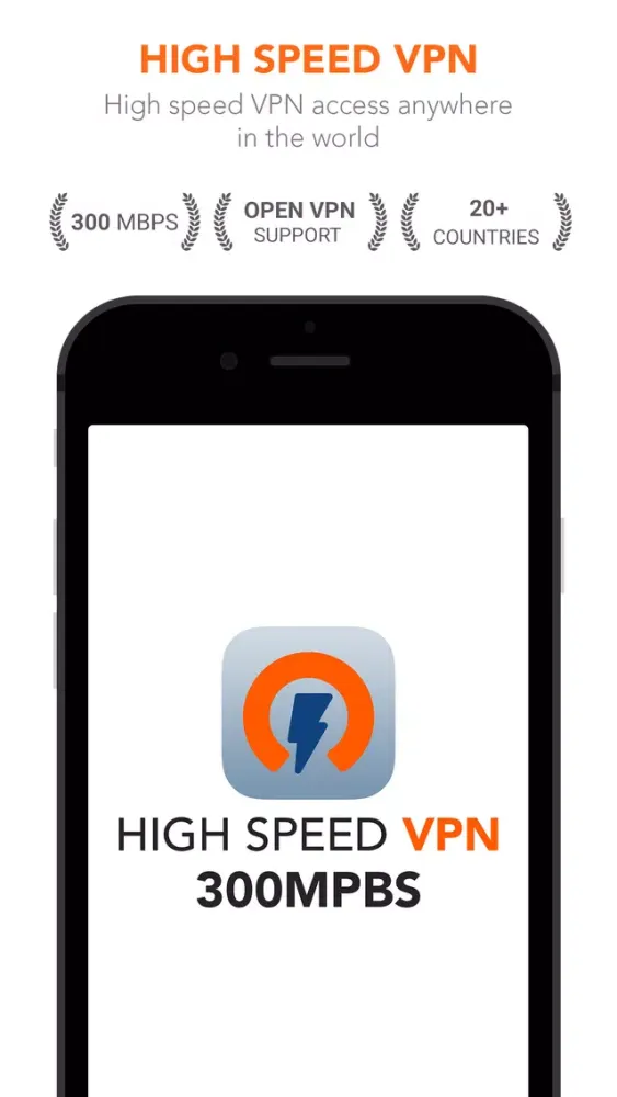 Tangkapan skrin FREE VPN Servers - 300Mbps Lightening Speed