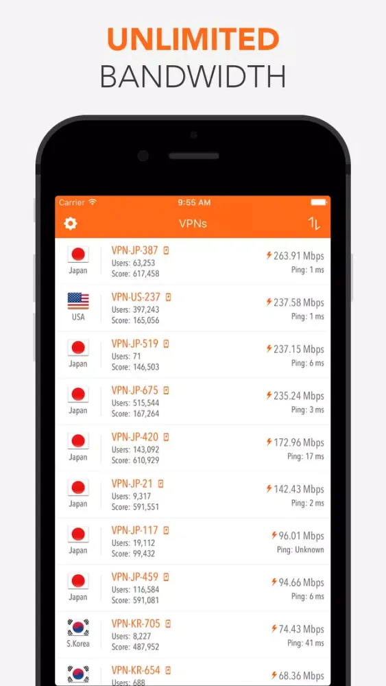 Tangkapan skrin FREE VPN Servers - 300Mbps Lightening Speed