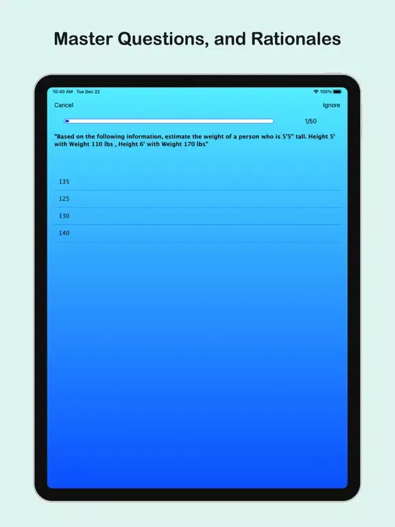 ภาพหน้าจอของ AFOQT Self-Paced iPad 