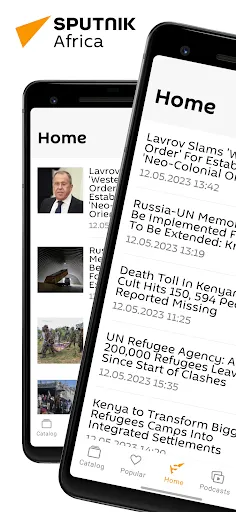 Screenshot di Sputnik Africa