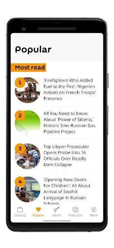 Screenshot di Sputnik Africa