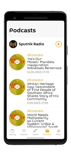 Screenshot di Sputnik Africa