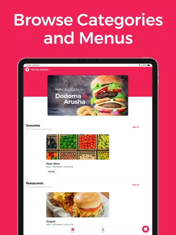 Tangkapan layar Yamee-More Than Food Delivery  iPad 