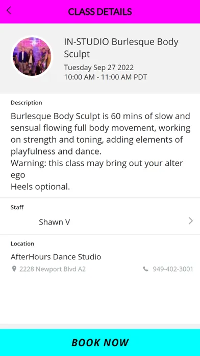 AfterHours Dance Studio應用截圖