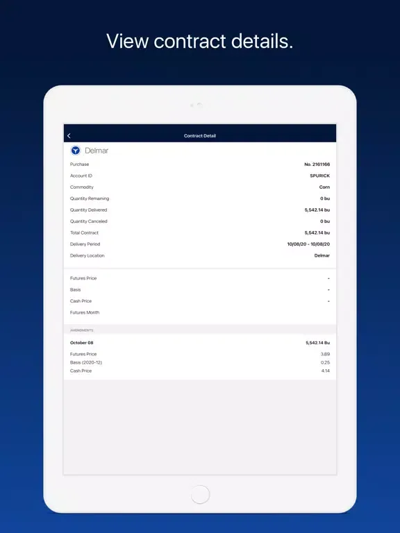 Amick Farms Grain iPad  スクリーンショット