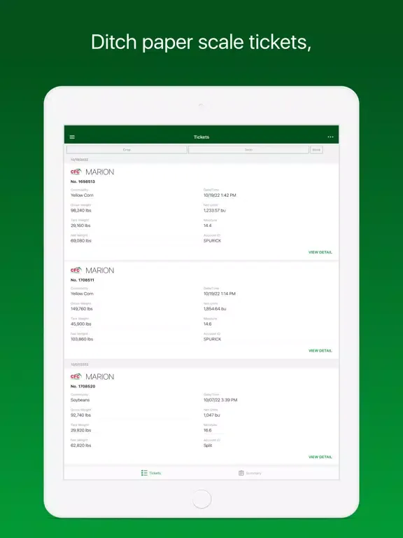 Ảnh chụp màn hình của Central Farmers Coop iPad 