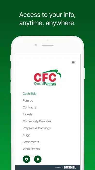 Ảnh chụp màn hình của Central Farmers Coop