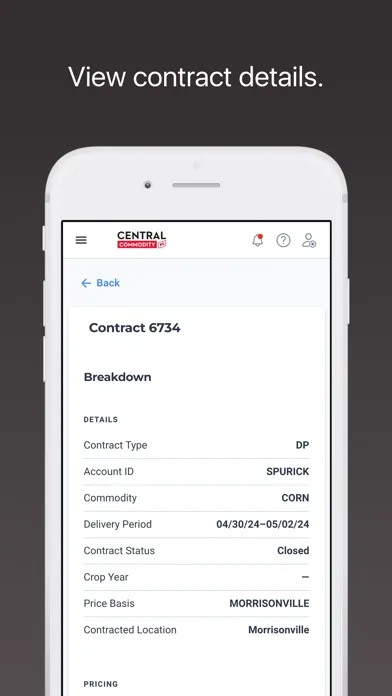 Capturas de tela do Central Commodity FS