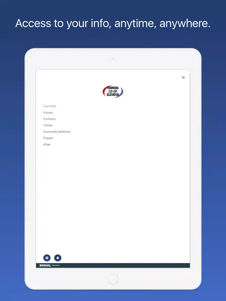 Farmers Co-op Elevator iPad  Screenshots