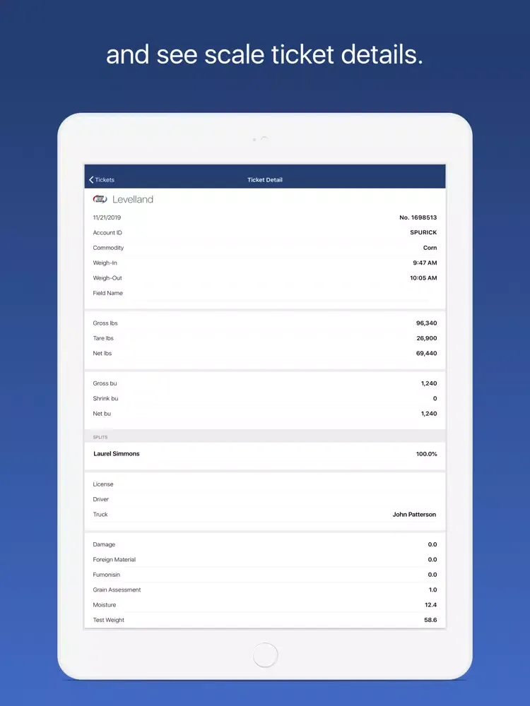 Farmers Co-op Elevator iPad  Screenshots