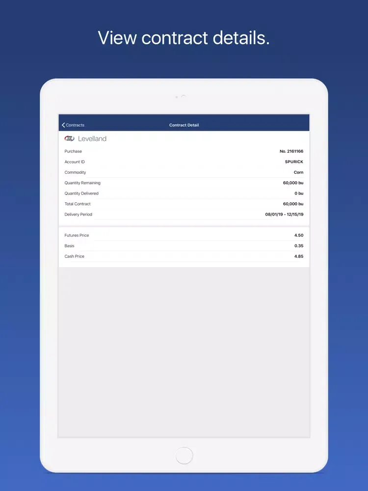Farmers Co-op Elevator iPad  Screenshots