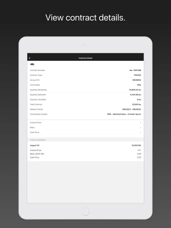 Frontier Ag Inc iPad  Screenshots