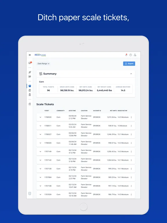 Farm Service Elevator Co iPad Screenshots
