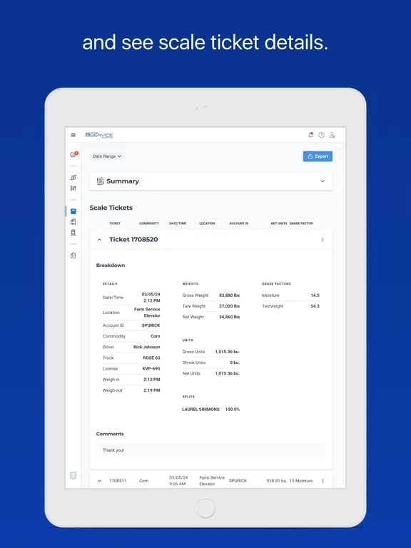 Farm Service Elevator Co iPad Screenshots