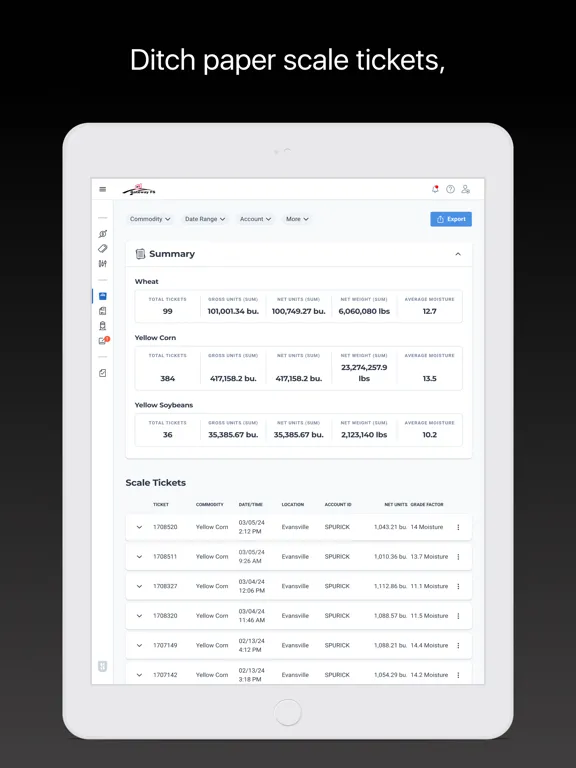 Zrzuty ekranu Gateway FS Grain iPad 