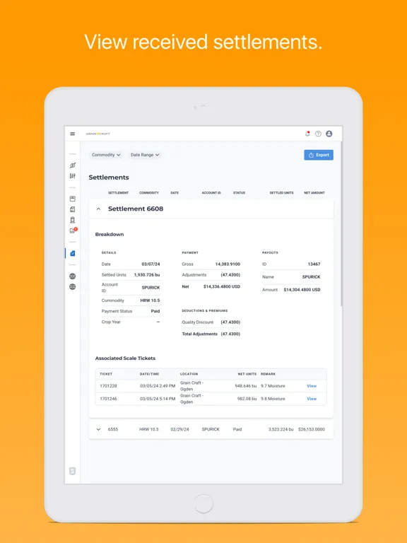 Grain Craft Grower Connect iPad 应用截图